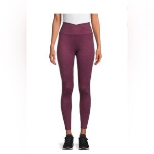 Avia Women's Fashion Crossover Leggings, Sizes L Large 12/14 eggplant purple New